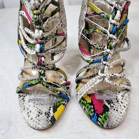 So Me Multi Snake Tie Up Strap 4.5" High Heels - Picture 5 of 10